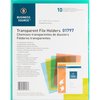 Business Source Transparent Poly File Holders Letter, PK10 01797